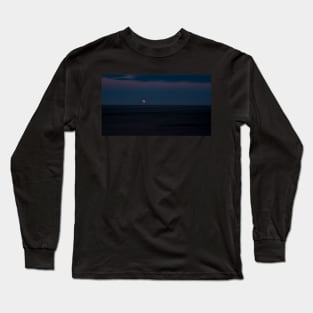 Full Moon Rising Over The North Sea Long Sleeve T-Shirt